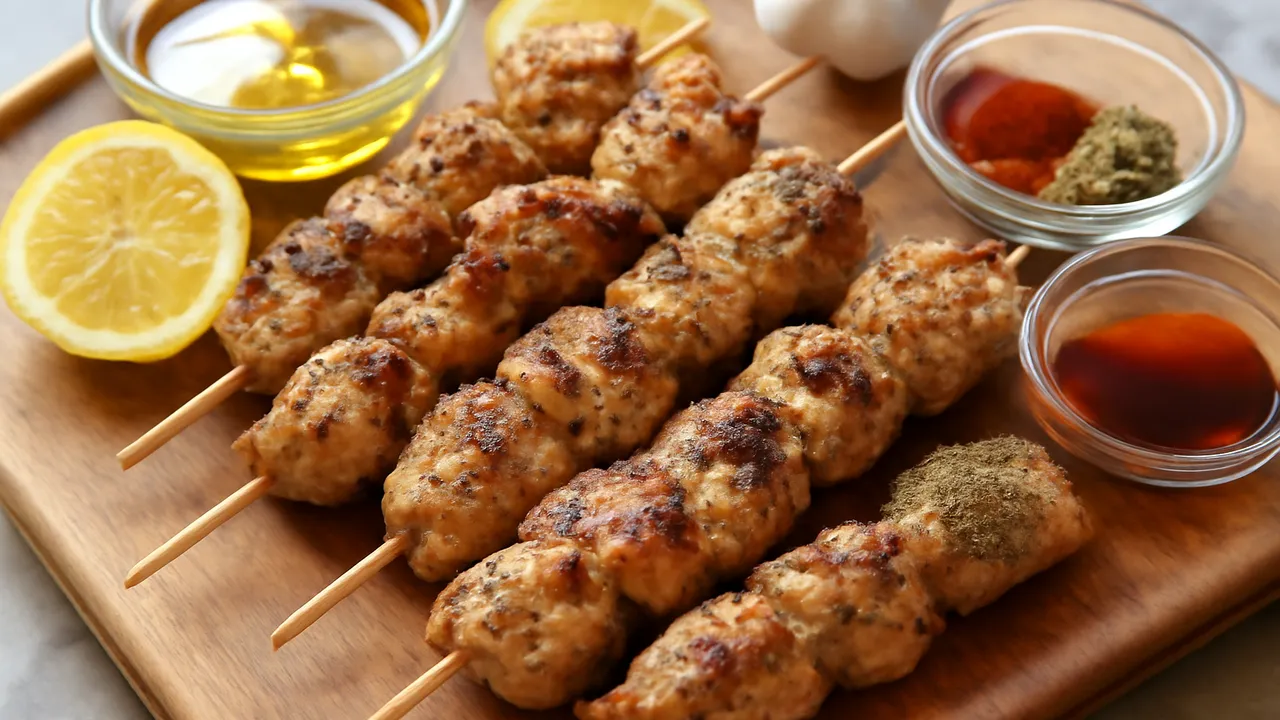 Greek Grilled Chicken Souvlaki Board