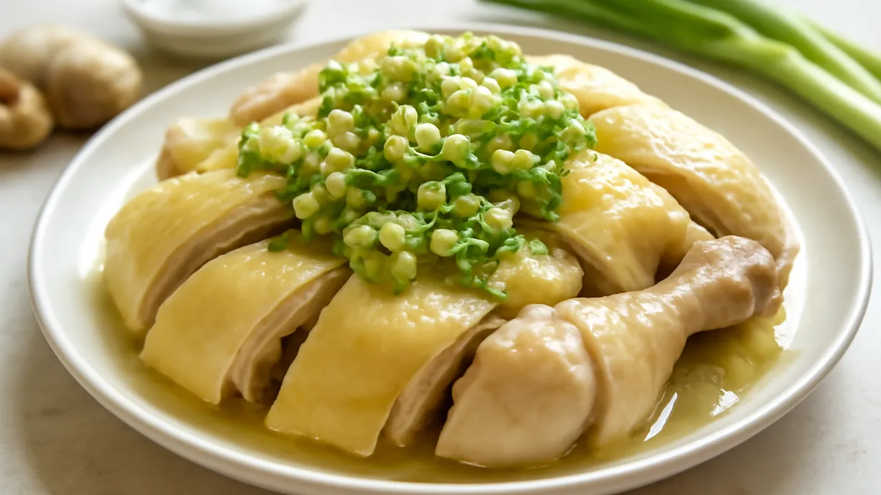White Cut Chicken with Ginger Scallion Oil