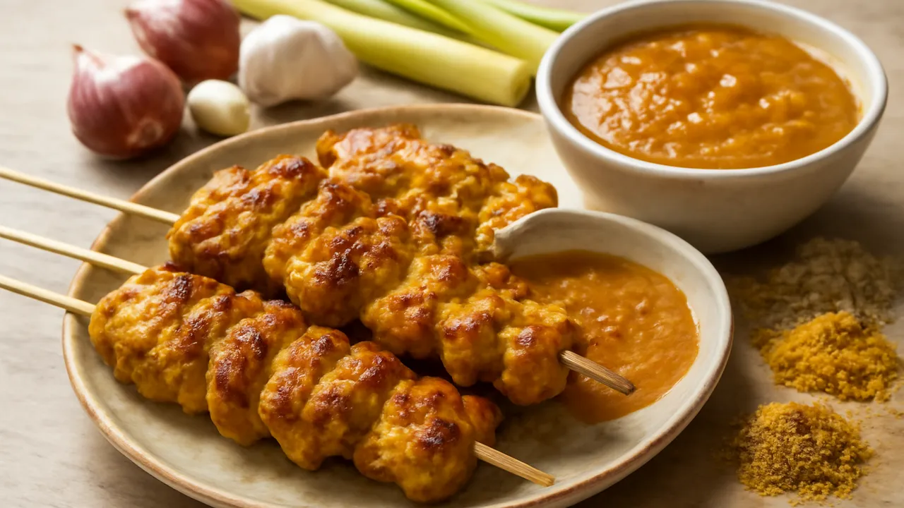 Chicken Satay with Peanut Sauce