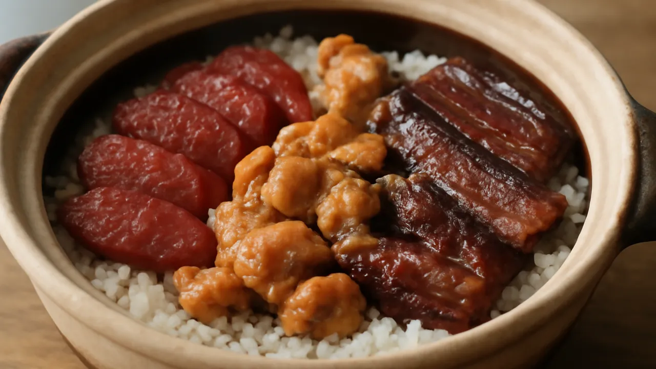 Clay Pot Rice with Chinese Sausage
