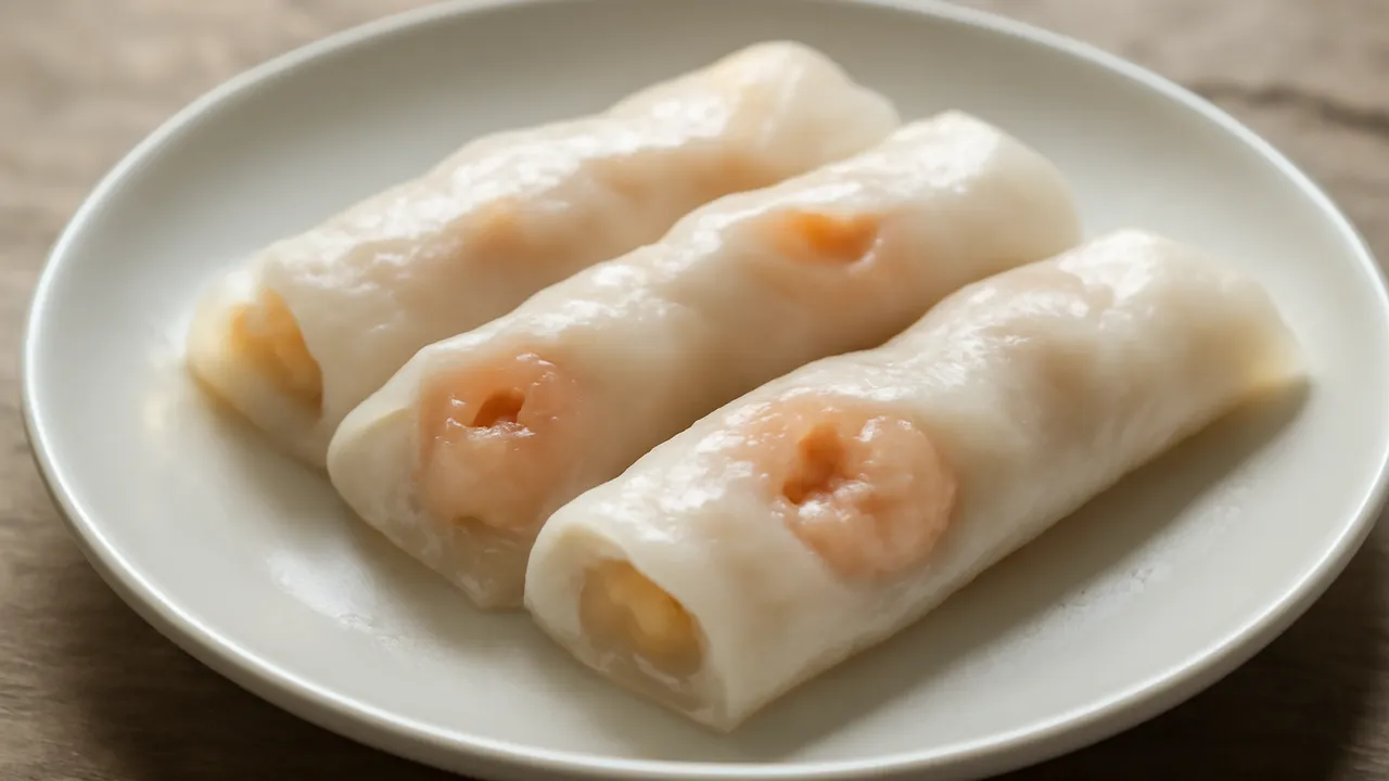 Cheung Fun with Prawns