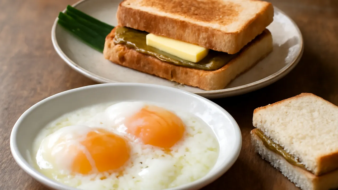 Kaya Toast with Soft-Boiled Eggs