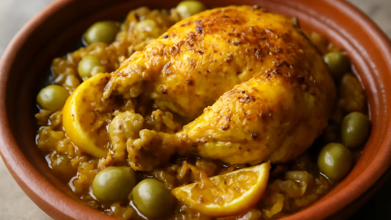 Chicken Tagine with Preserved Lemon and Olives