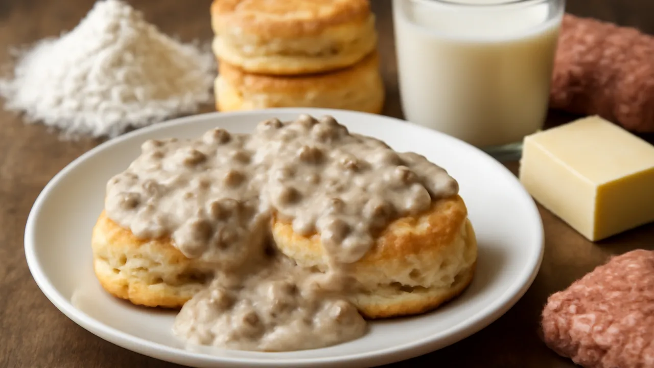 Buttermilk Biscuits and Sausage Gravy