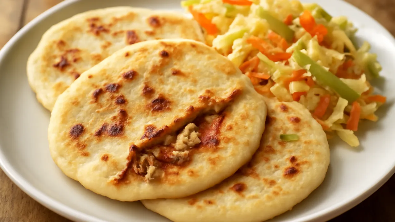 Pupusas Revueltas con Curtido