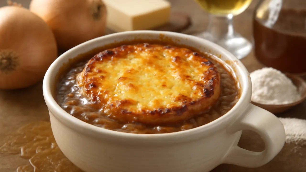 Soupe a l'Oignon Gratinee