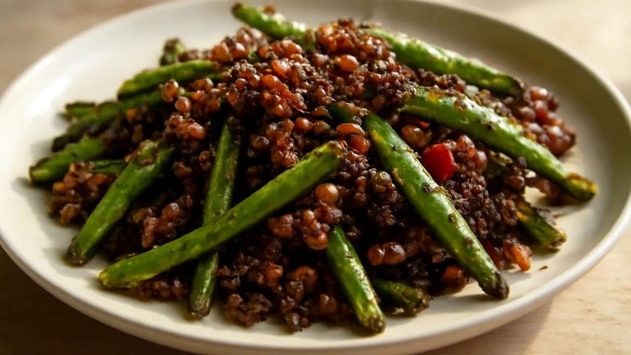 Sichuan Dry-Fried Green Beans