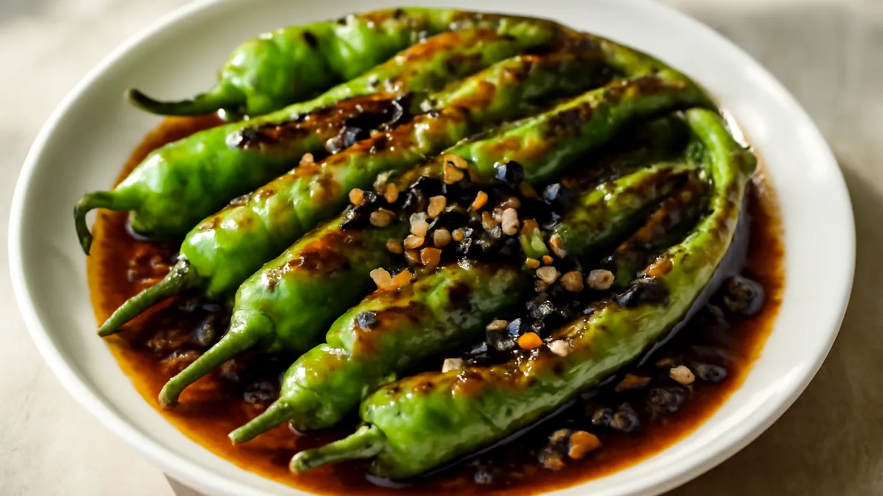 Tiger Skin Green Peppers