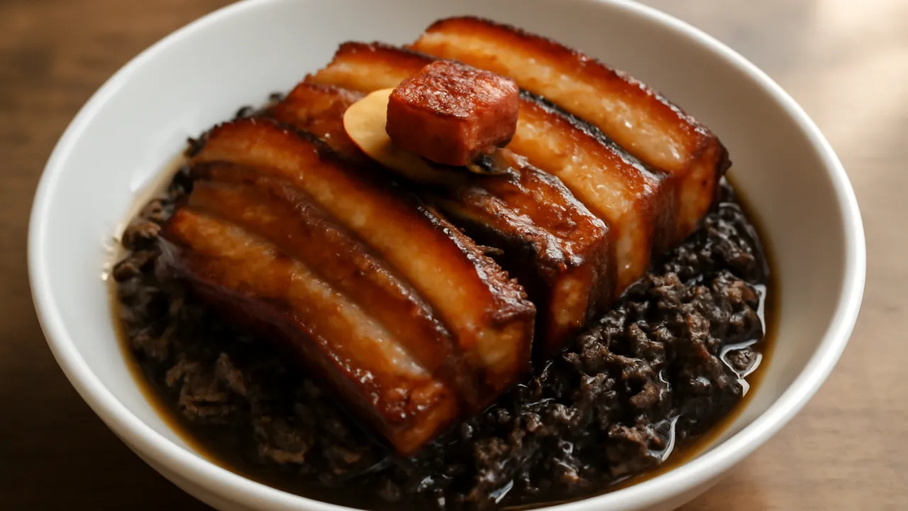 Xian Shao Bai (Steamed Pork Belly with Ya Cai)