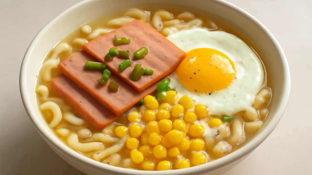 Hong Kong Macaroni Soup with Ham