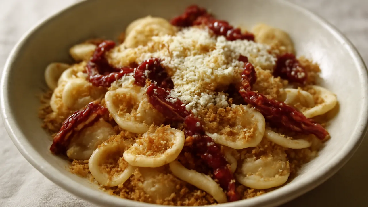 Strascinati con Peperoni Cruschi e Mollica