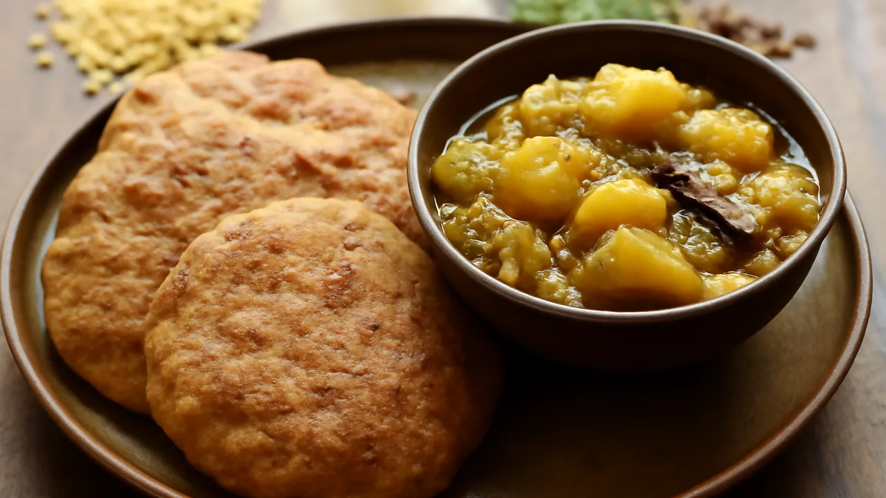 Bedmi Puri with Aloo Sabzi