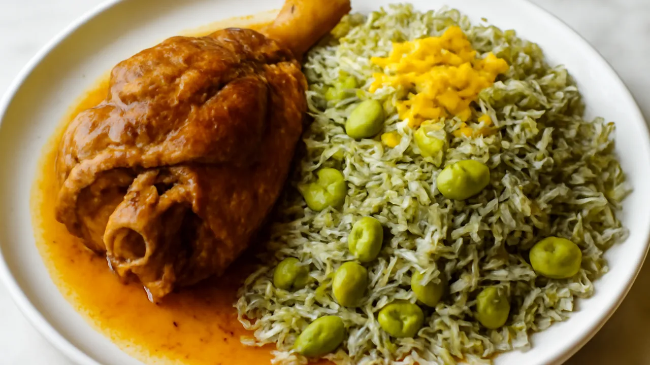Baghali Polo ba Mahicheh