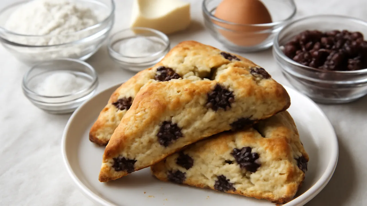 Cream Scones with Dried Cherries