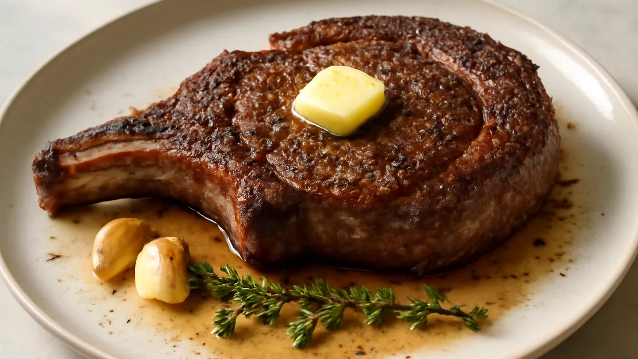 Reverse-Seared Ribeye Steak