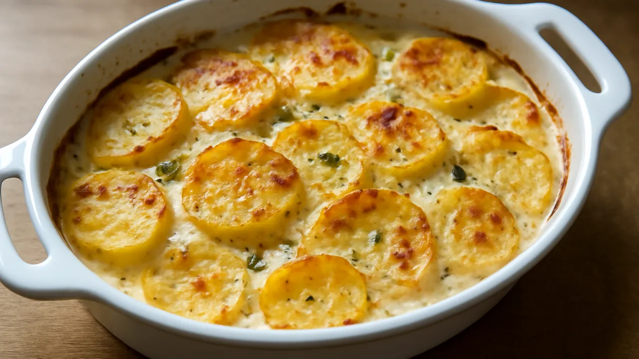 Potatoes Au Gratin with Gruyere and Cream
