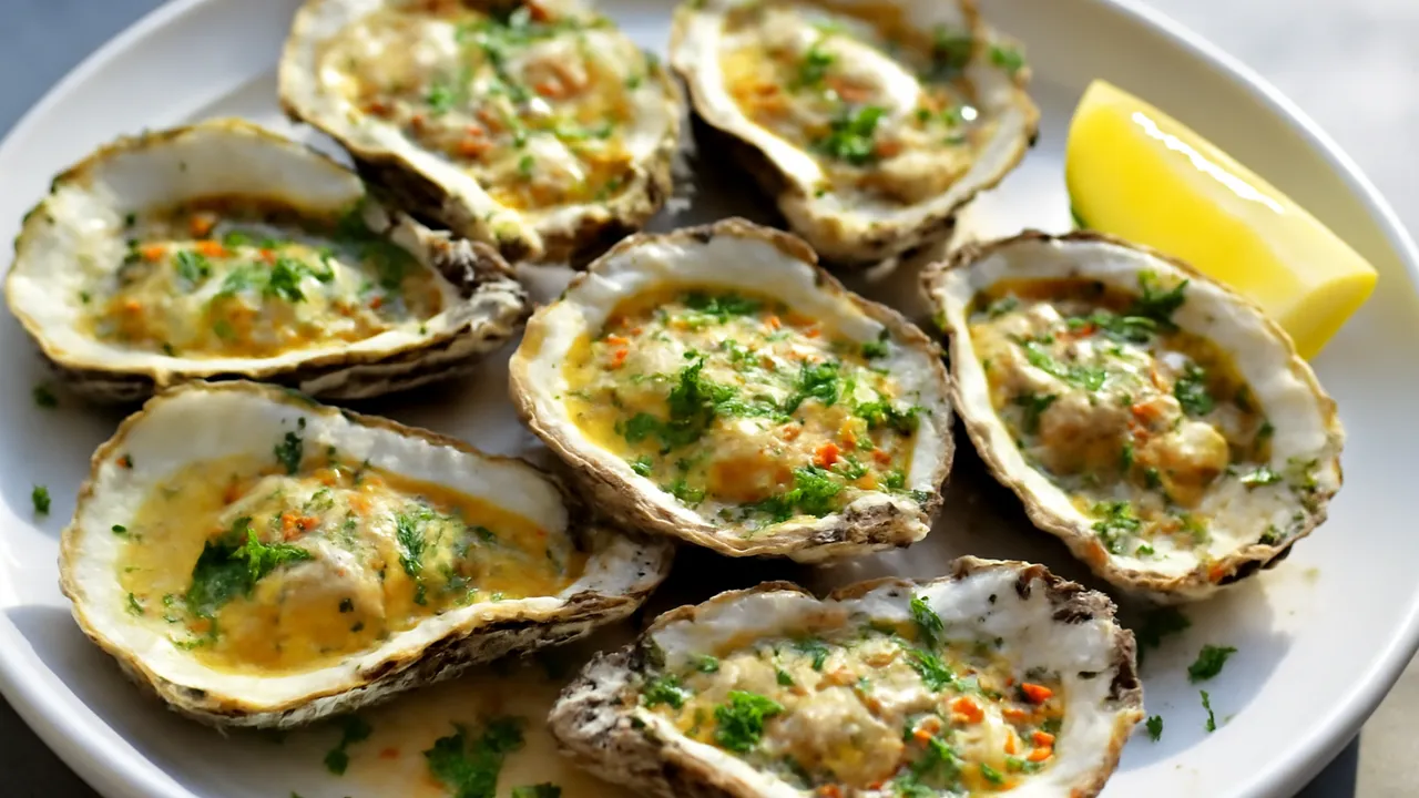 Grilled Oysters with Garlic Butter