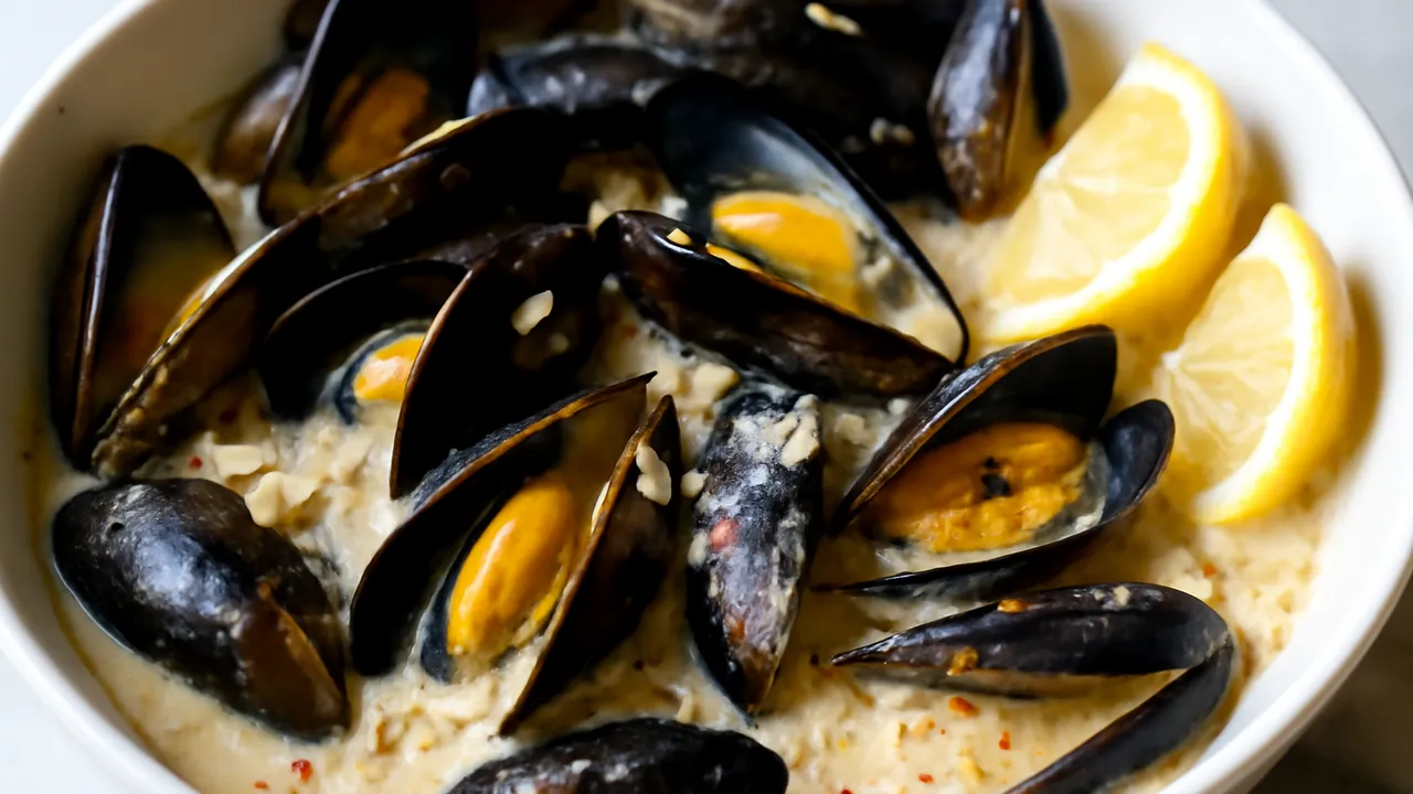 Steamed Mussels with Beer and Garlic