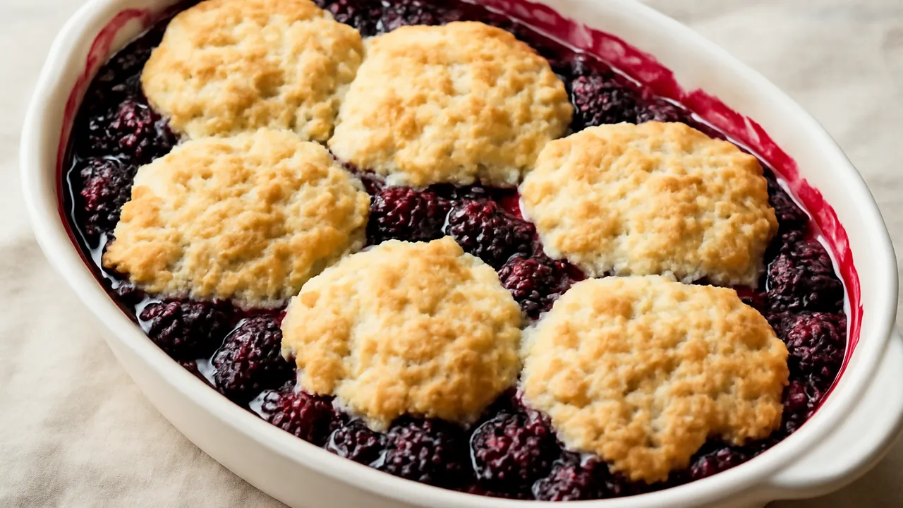 Biscuit-Topped Blackberry Cobbler