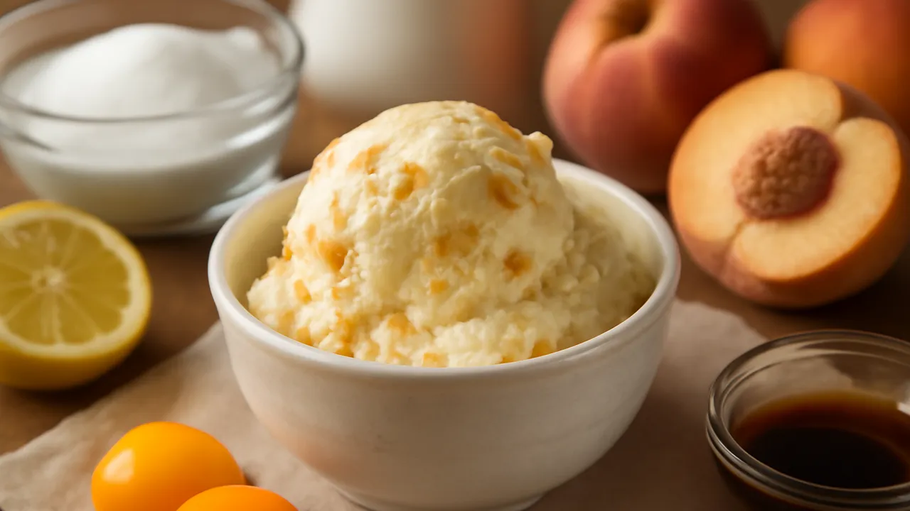 Hand-Cranked Georgia Peach Ice Cream