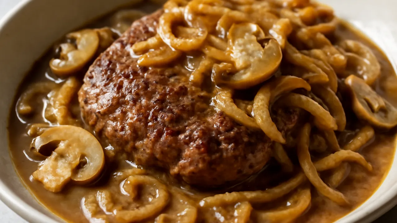 Salisbury Steak with Mushroom Onion Gravy
