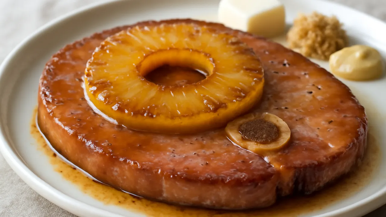 Ham Steak with Pineapple Glaze