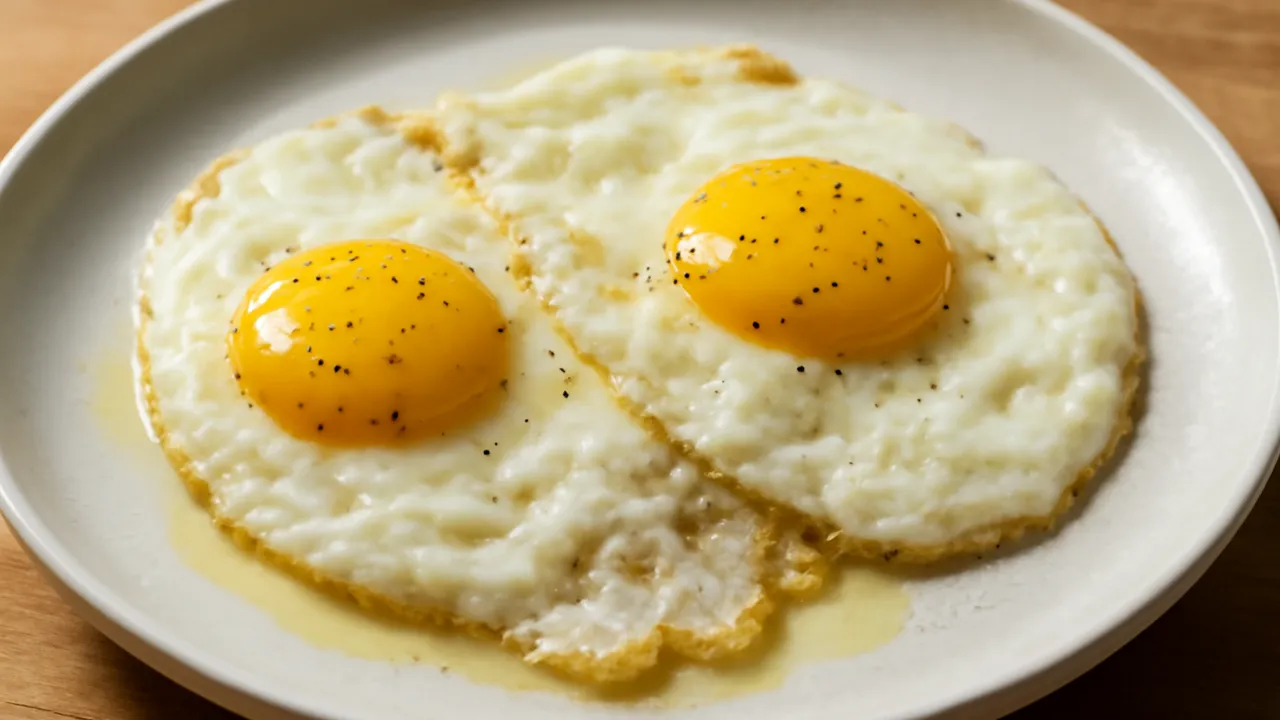 Steam-Basted Fried Eggs