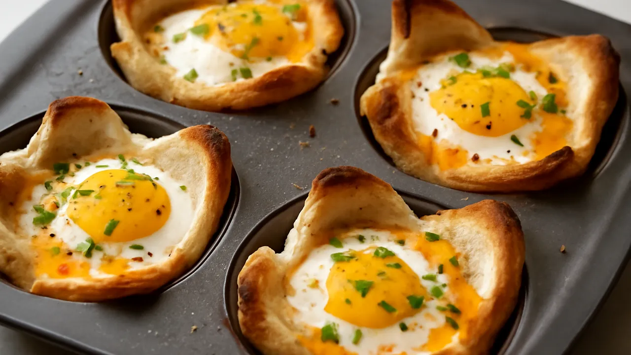 Baked Eggs in Toast Cups