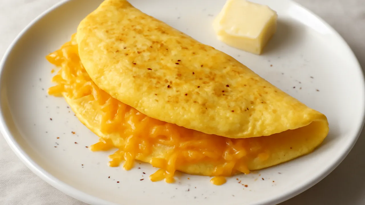 American Folded Cheddar Omelet
