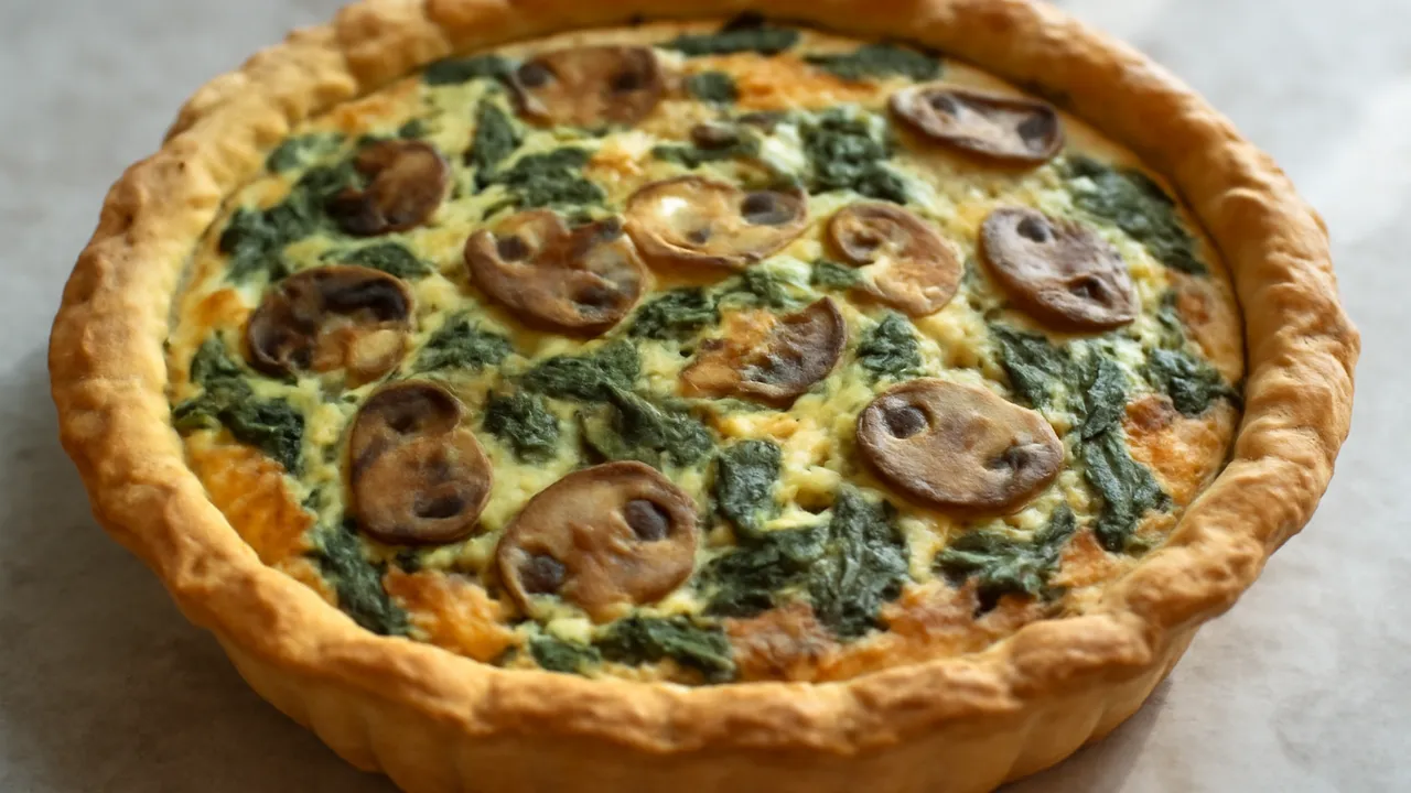 Spinach and Mushroom Quiche