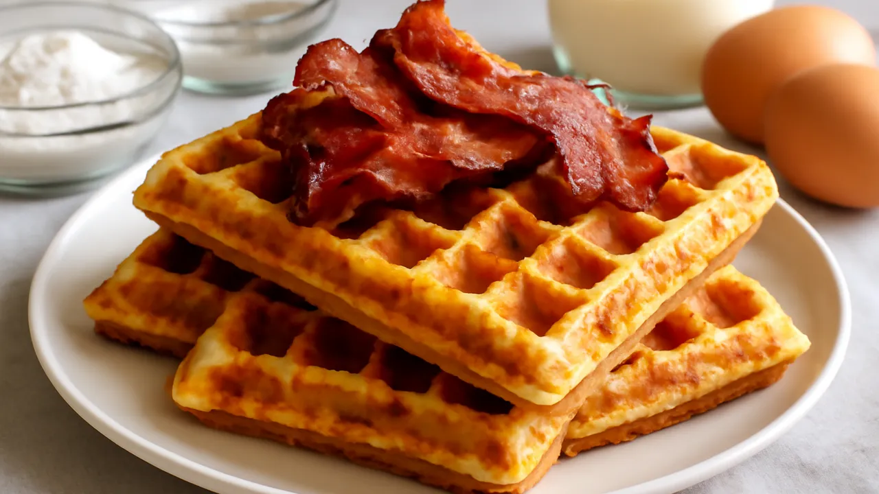 Bacon Cheddar Waffles