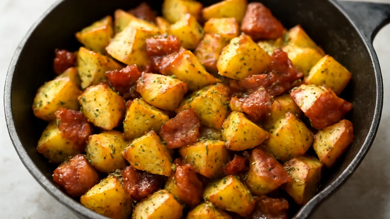 Skillet Breakfast Potatoes in Bacon Fat