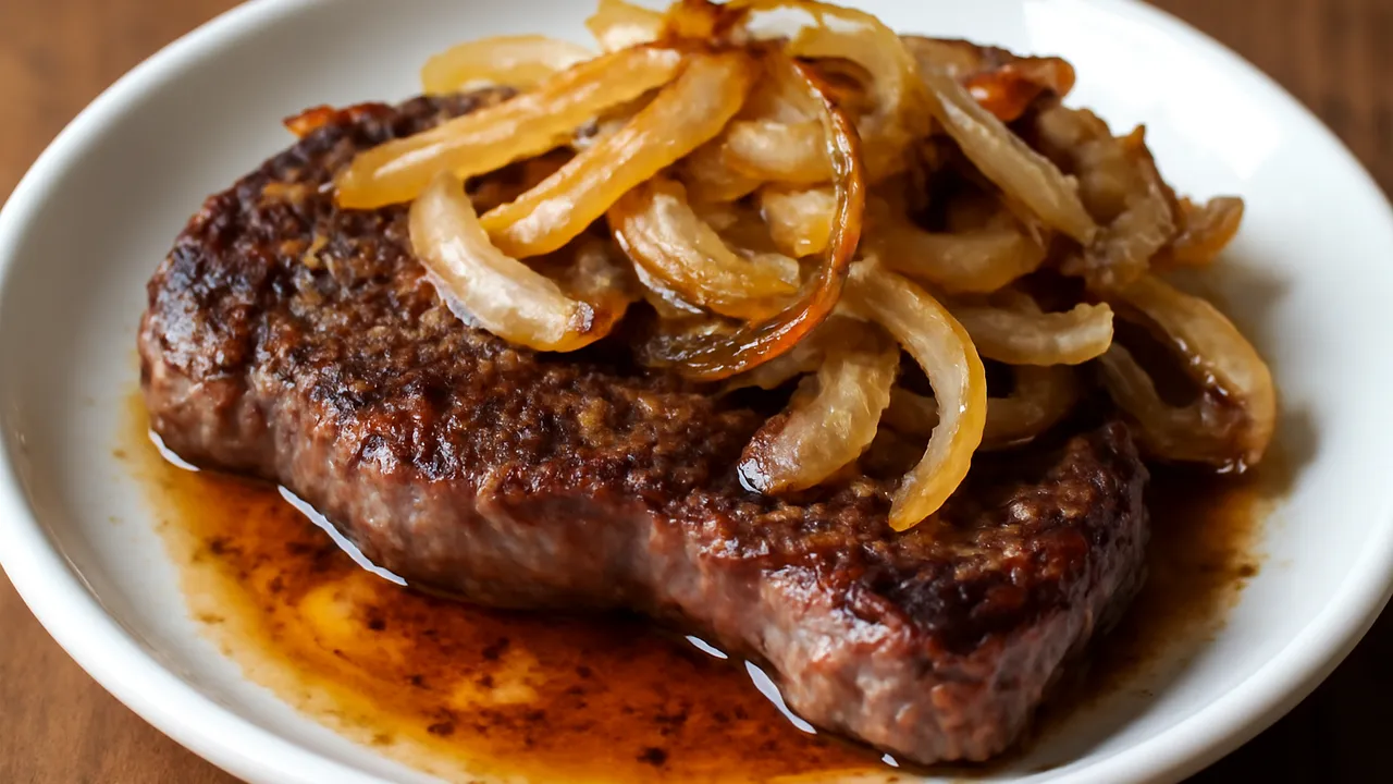 Diner Breakfast Steak with Onions