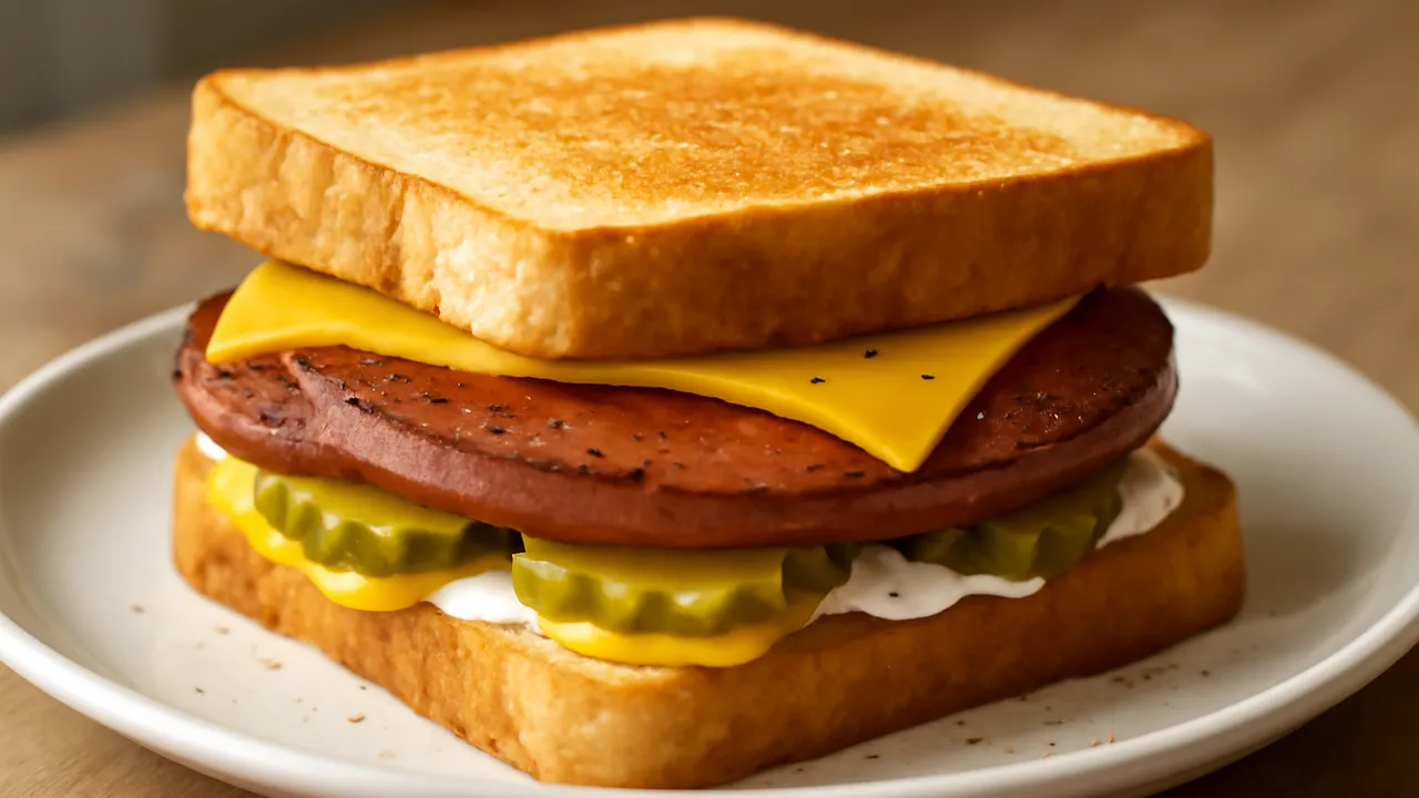 Fried Bologna Sandwich