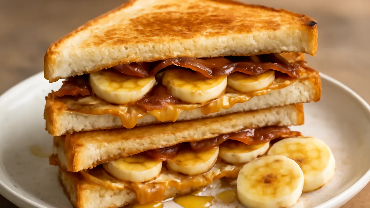 Grilled Peanut Butter and Banana Sandwich