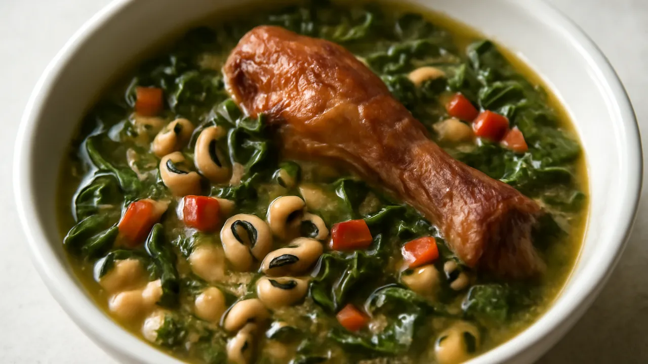 Black-Eyed Pea and Collard Soup