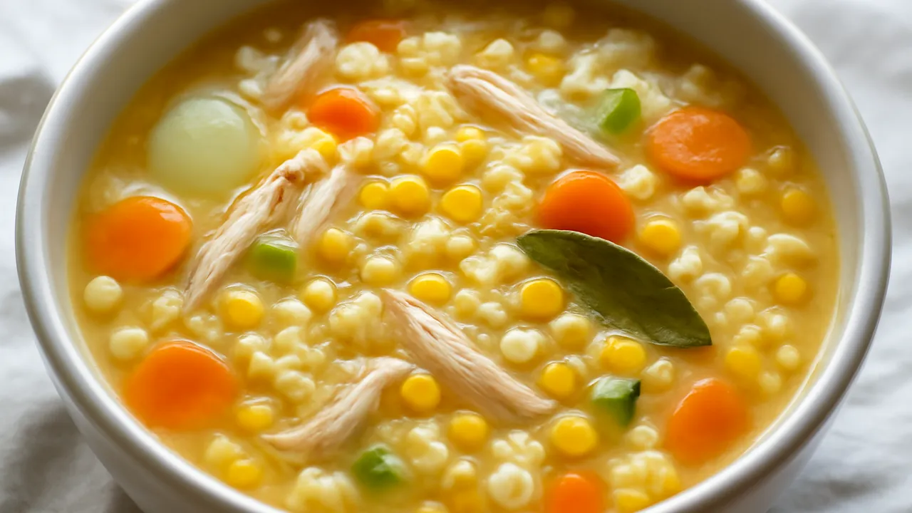 Chicken Corn Soup with Rivels