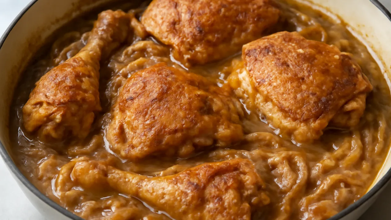 Smothered Chicken with Onion Gravy