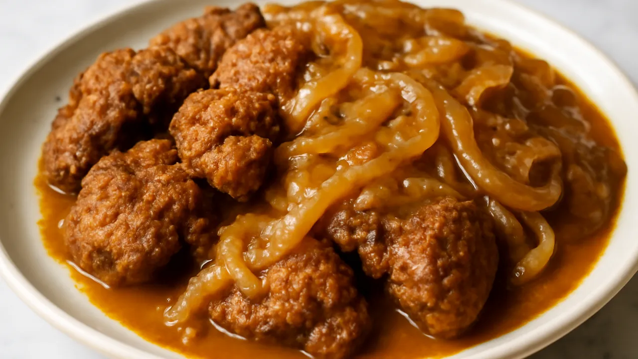 Fried Chicken Livers with Onion Gravy