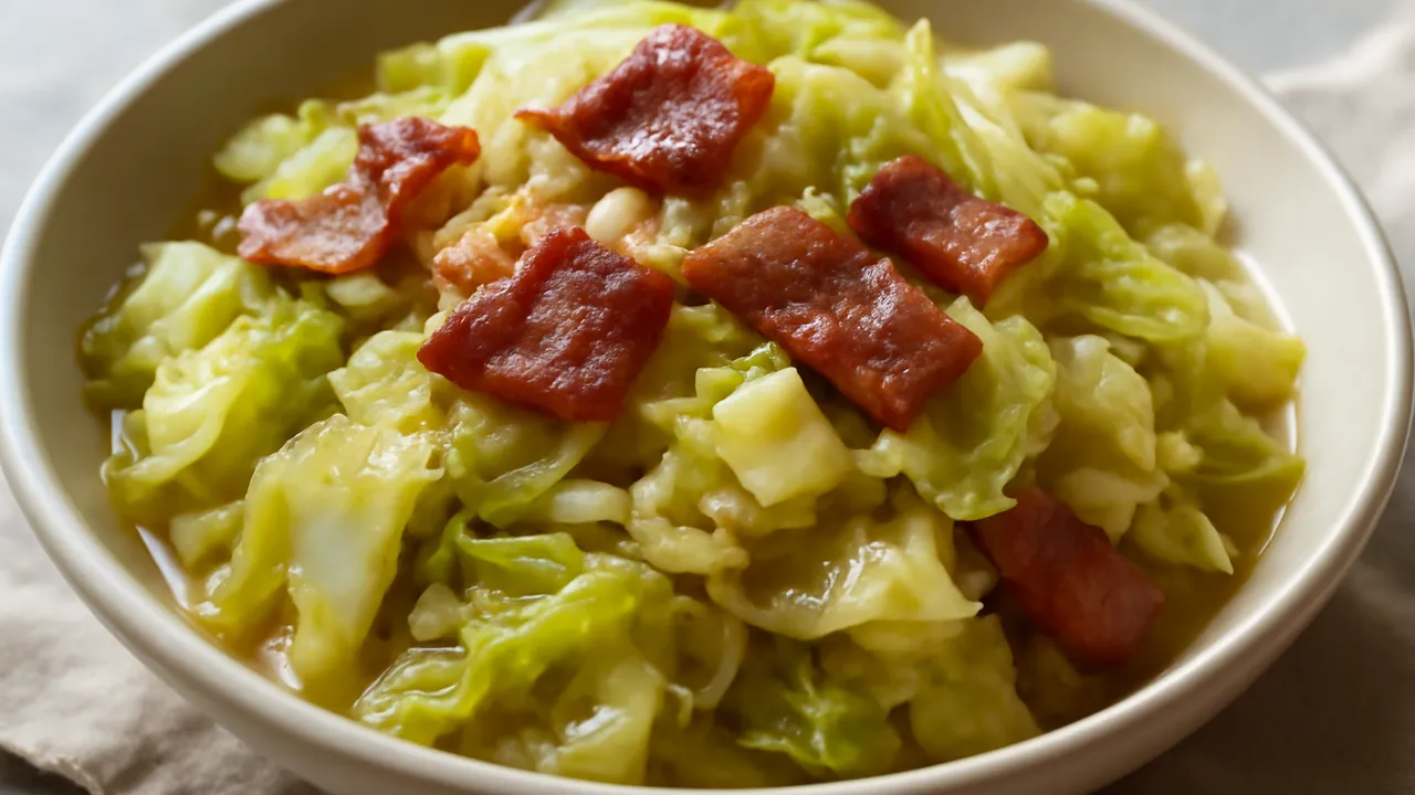 Smothered Cabbage with Bacon