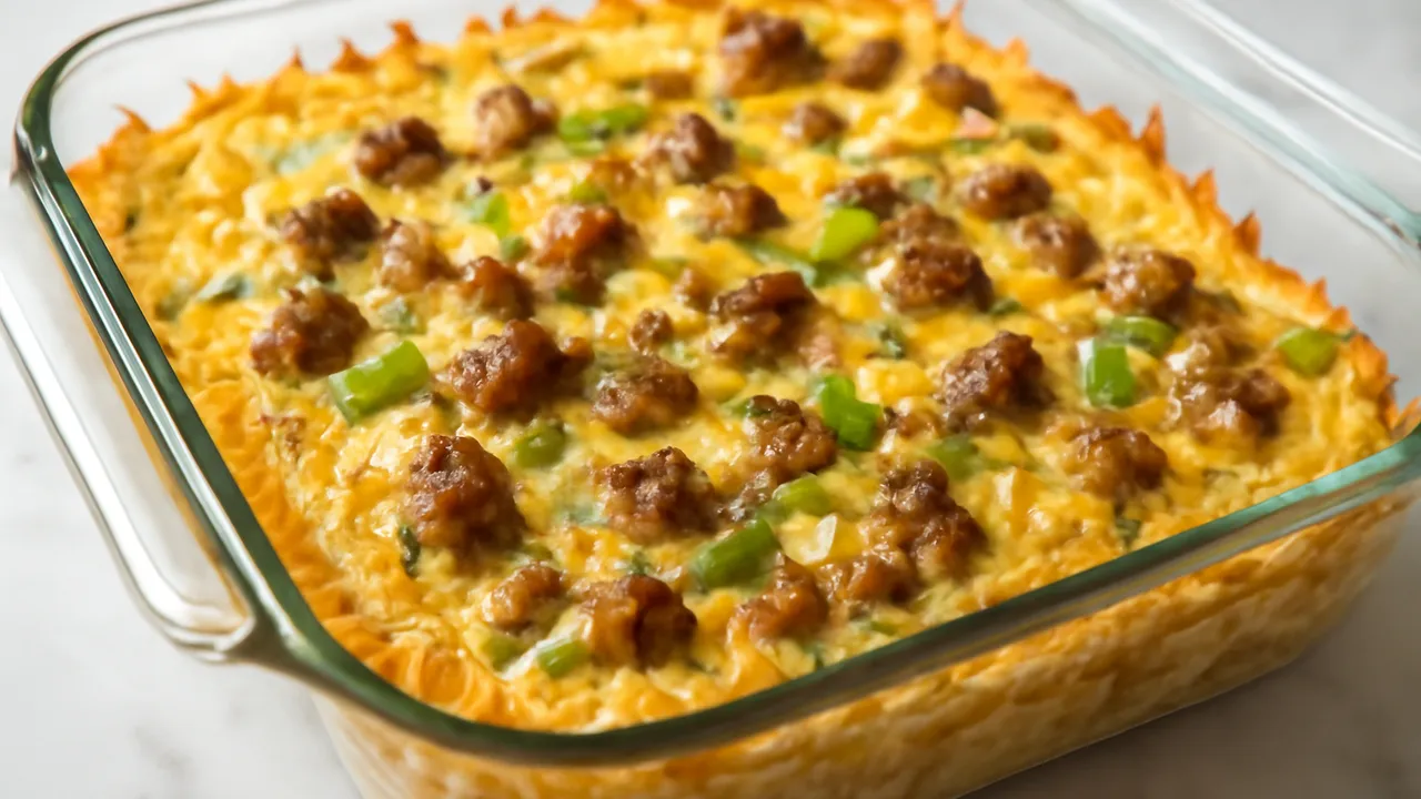 Hash Brown and Sausage Breakfast Casserole