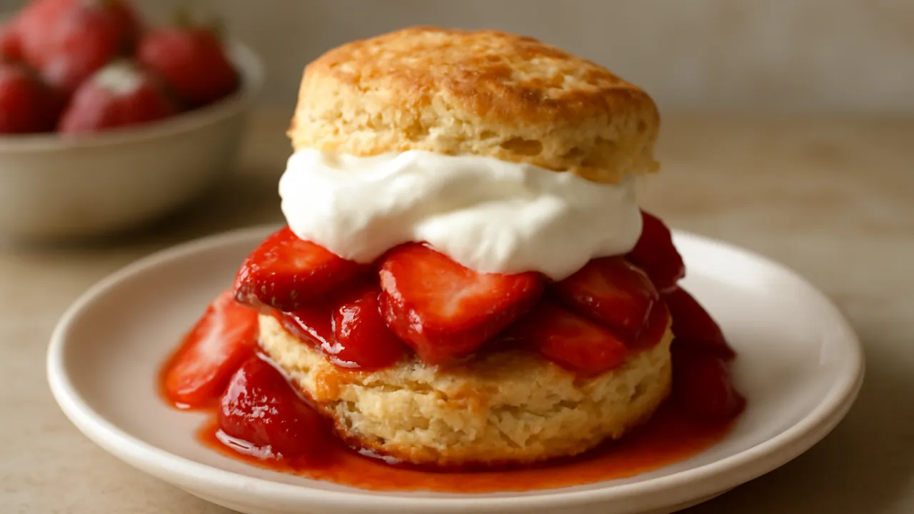 Strawberry Shortcake with Sweet Cream Biscuits