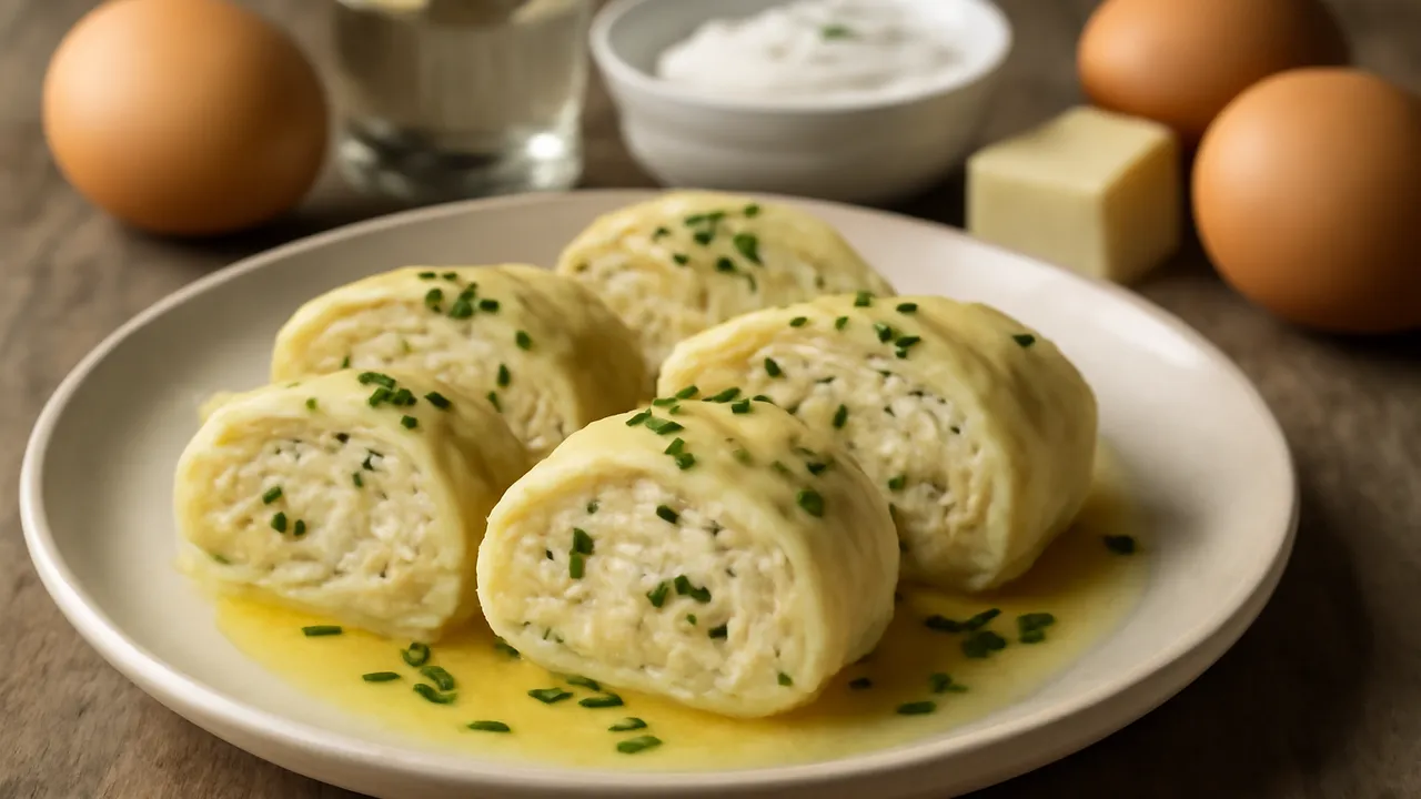 Savory Štruklji (Slovenian Cottage Cheese Rolled Dumplings)